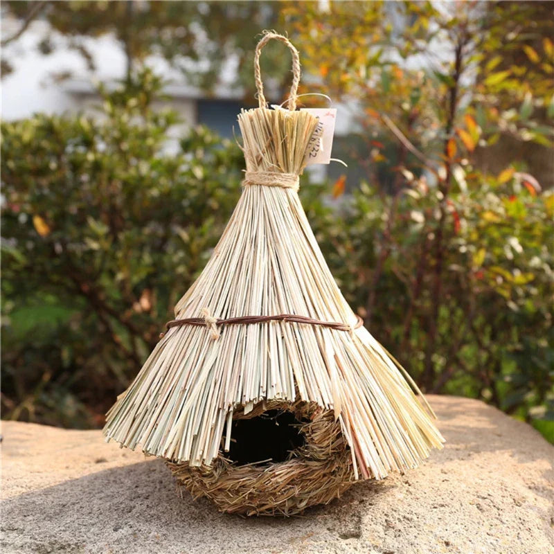 DecorBites™ Natural Grass Bird Cage Hanging Parrot Nest