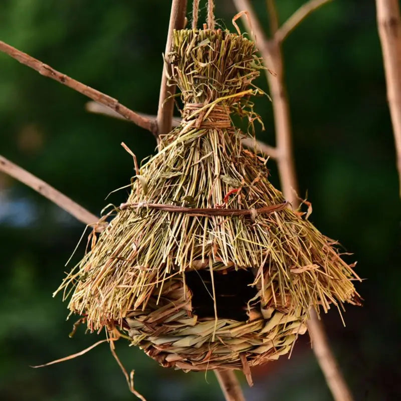 DecorBites™ Natural Grass Bird Cage Hanging Parrot Nest