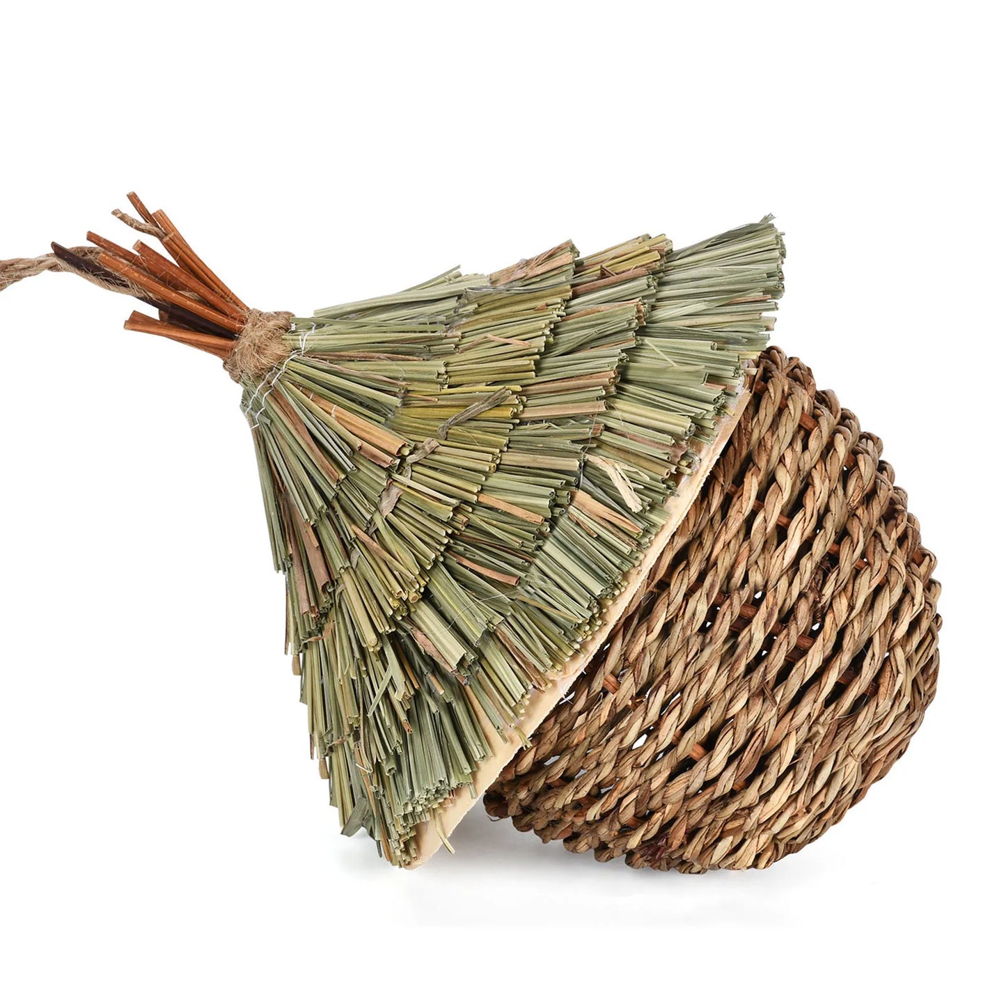 DecorBites™ Natural Grass Bird Nest Cage for Outdoor Decor