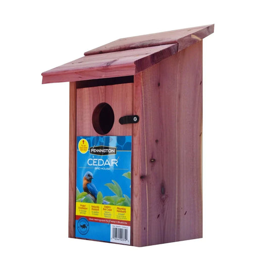 DecorBites™ Red Cedar Bluebird House with Mounting Pole