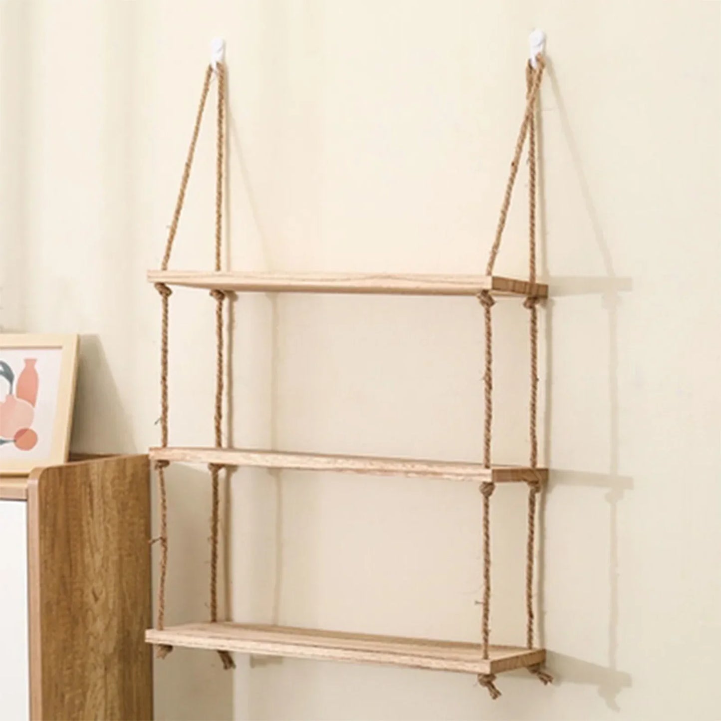 DecorBites™ Rustic Wood Floating Wall Shelves - Set of 3