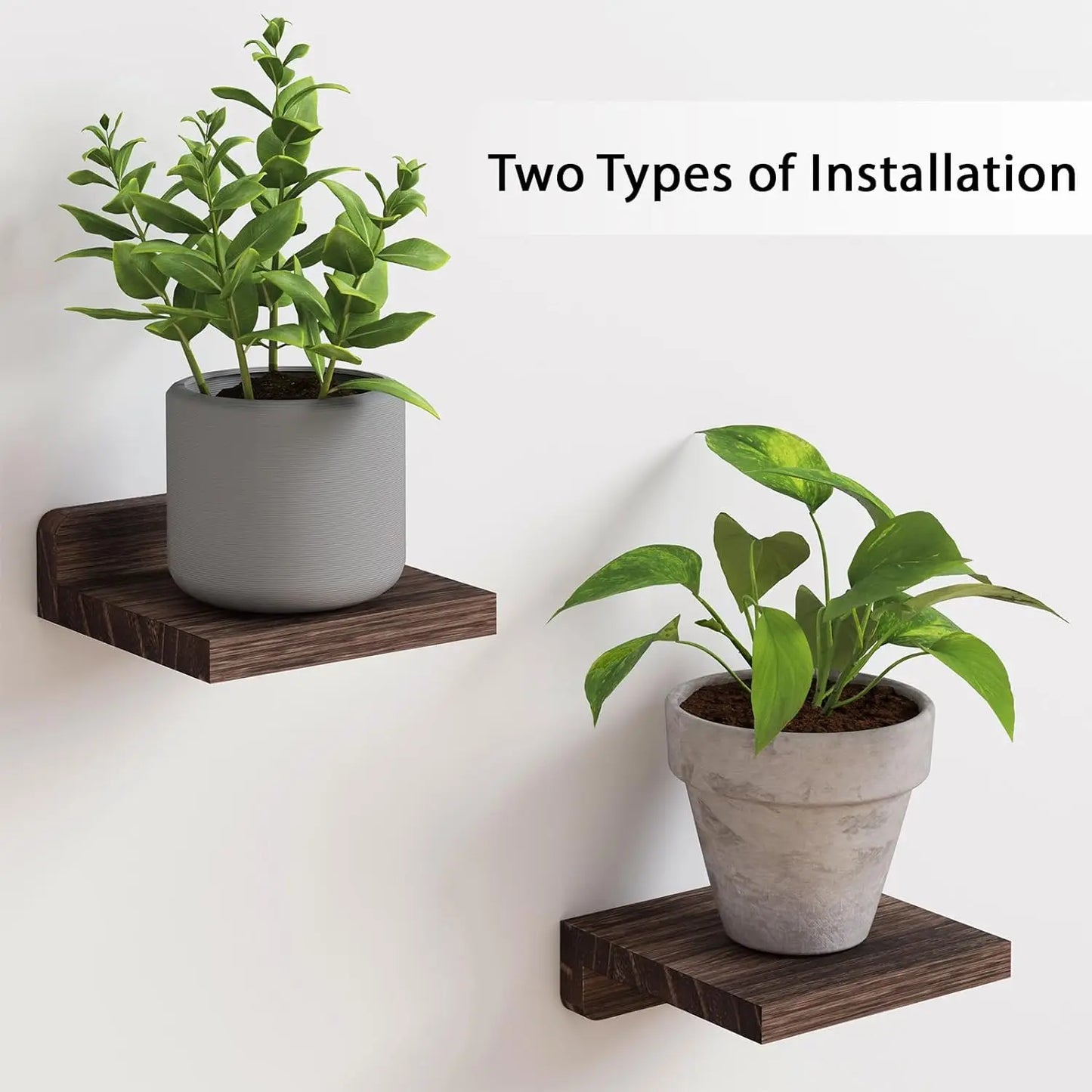 DecorBites™ Small Wood Floating Shelves 4-Pack