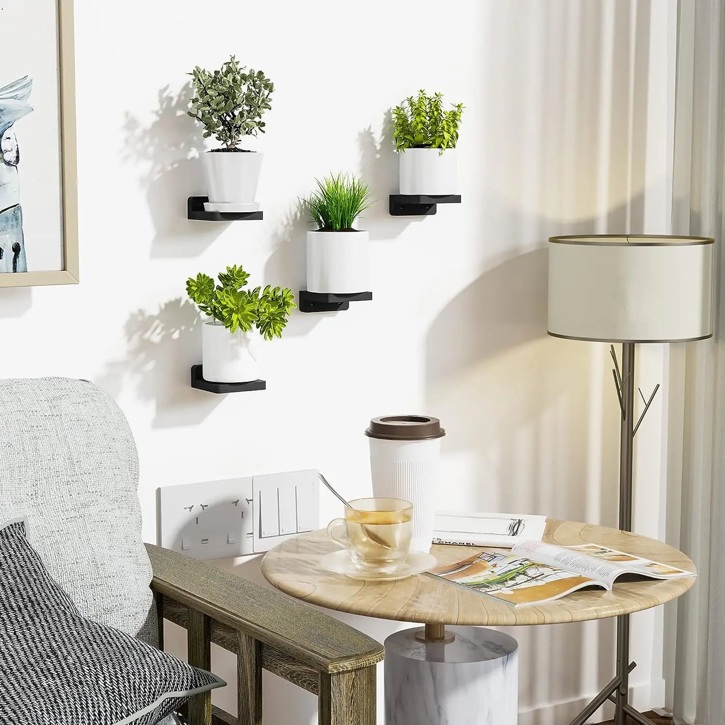 DecorBites™ Small Wood Floating Shelves 4-Pack