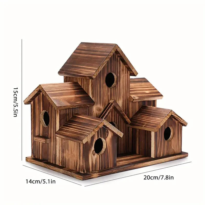 DecorBites™ Small Wooden Hanging Bird House