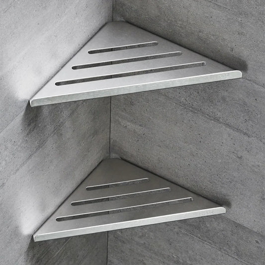 DecorBites™ Stainless Steel Corner Shower Shelf Organizer