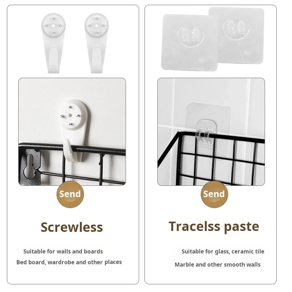 DecorBites™ Wall Mounted Storage Shelves and Baskets