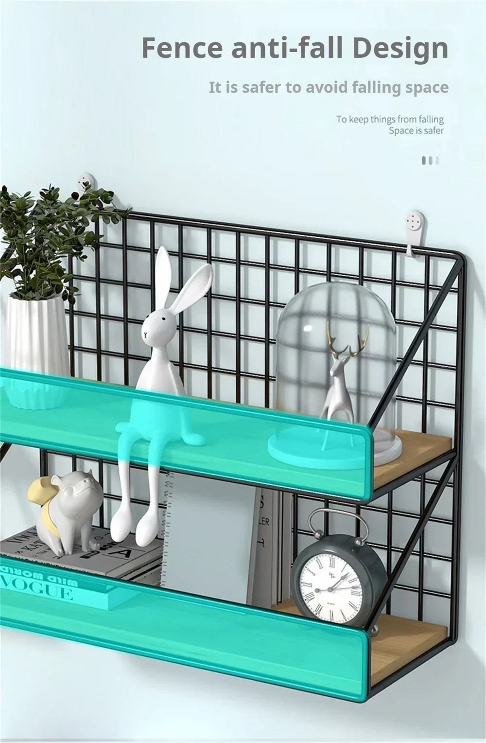 DecorBites™ Wall Mounted Storage Shelves and Baskets