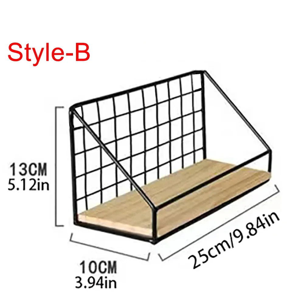 DecorBites™ Wall Mounted Storage Shelves and Baskets