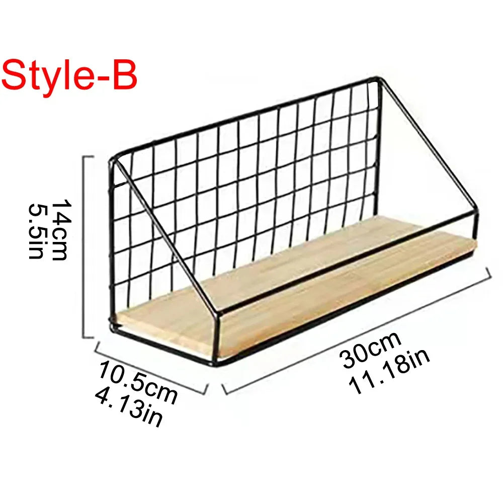 DecorBites™ Wall Mounted Storage Shelves and Baskets