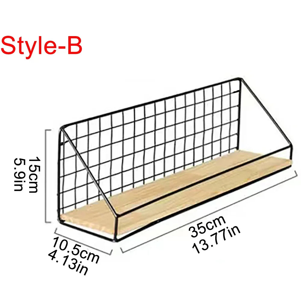 DecorBites™ Wall Mounted Storage Shelves and Baskets