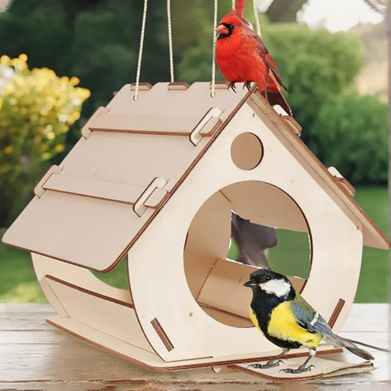 DecorBites™ Wooden Bird Feeders - DIY Outdoor Aviary