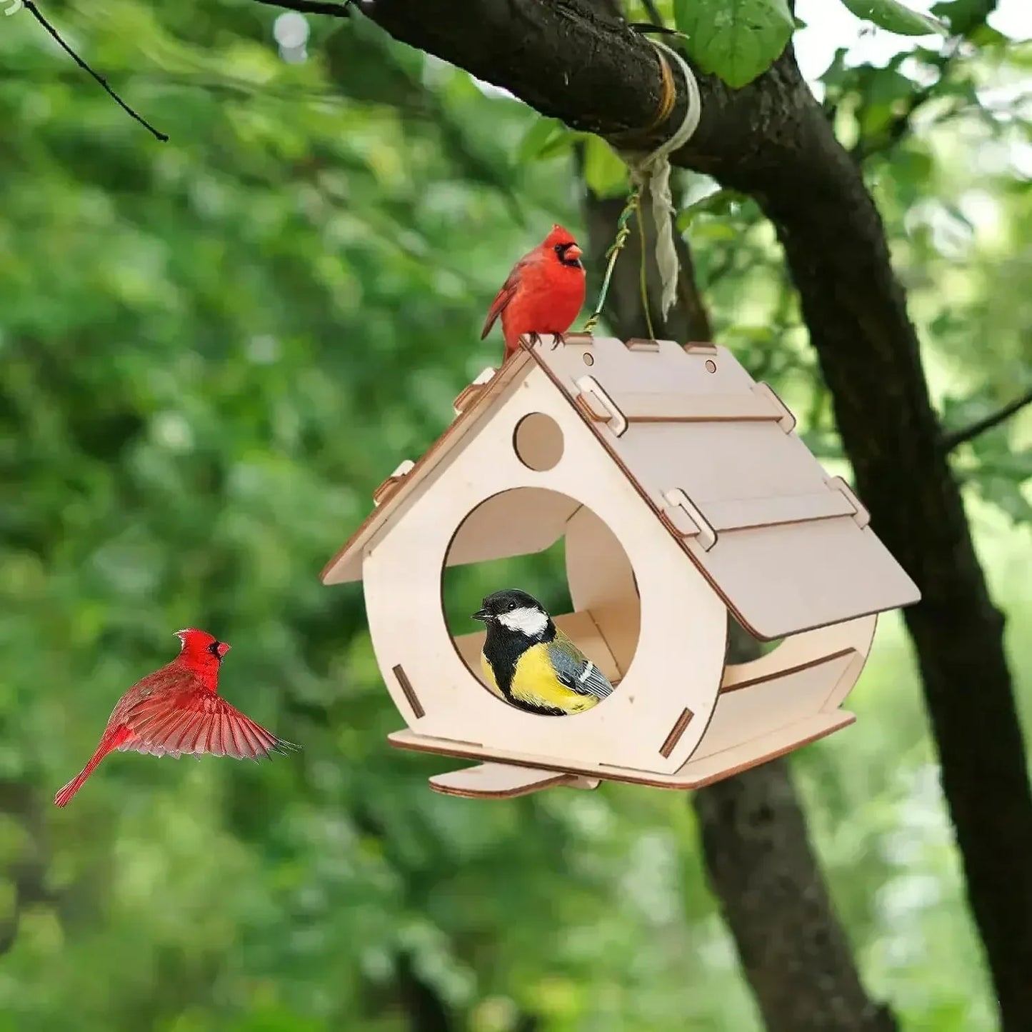 DecorBites™ Wooden Bird Feeders - DIY Outdoor Aviary