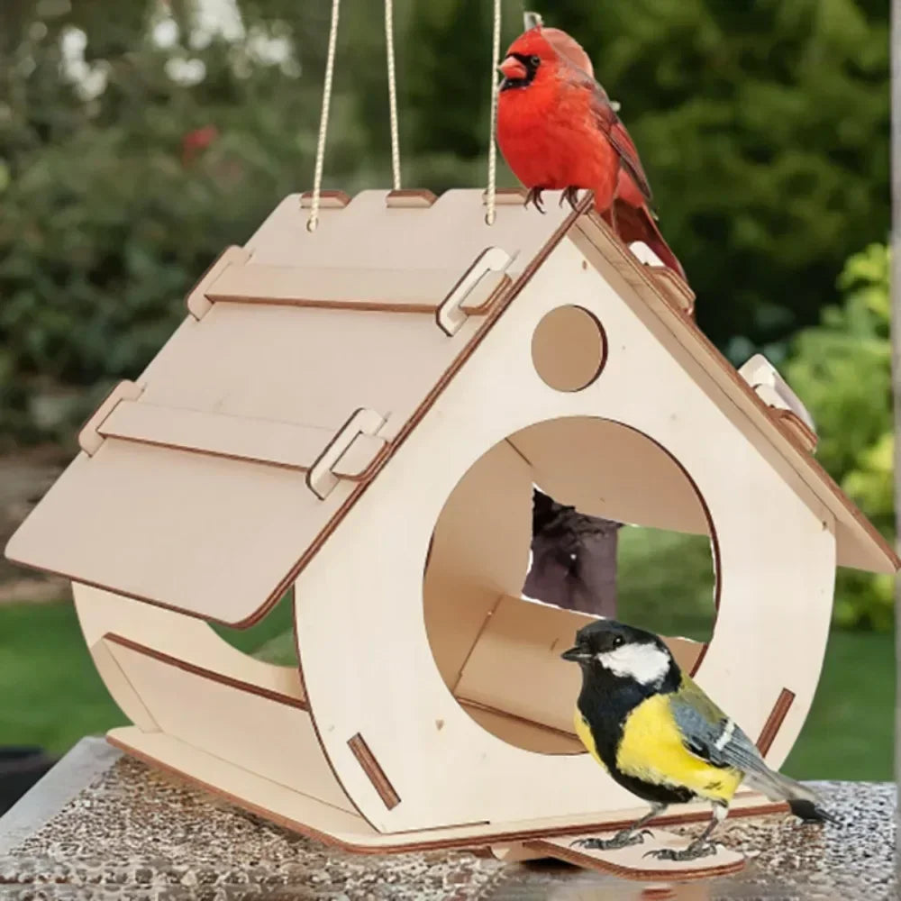 DecorBites™ Wooden Bird Feeders - DIY Outdoor Aviary