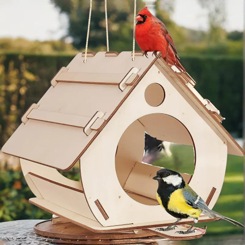 DecorBites™ Wooden Bird Feeders - DIY Outdoor Aviary