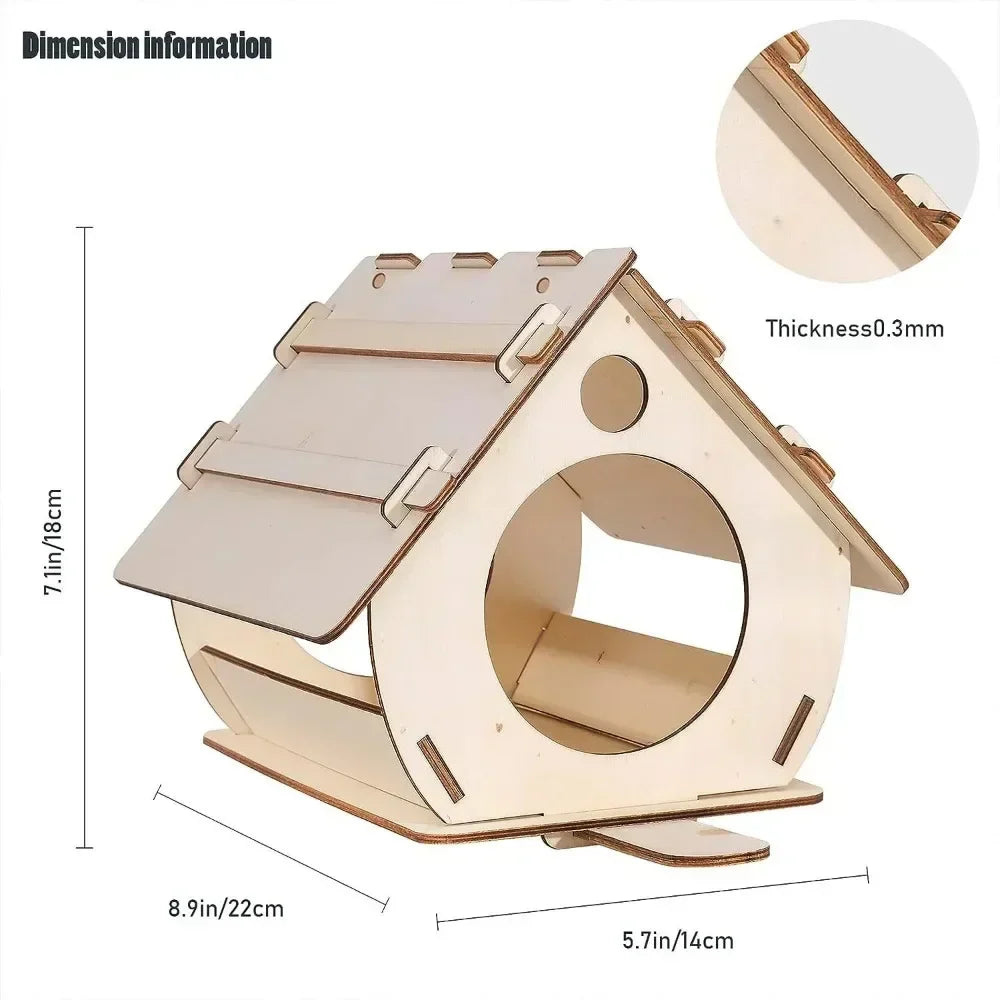 DecorBites™ Wooden Bird Feeders - DIY Outdoor Aviary