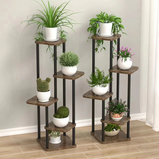 DecorBites™ Wooden Plant Stand Shelf Tiered Flower Pot Display