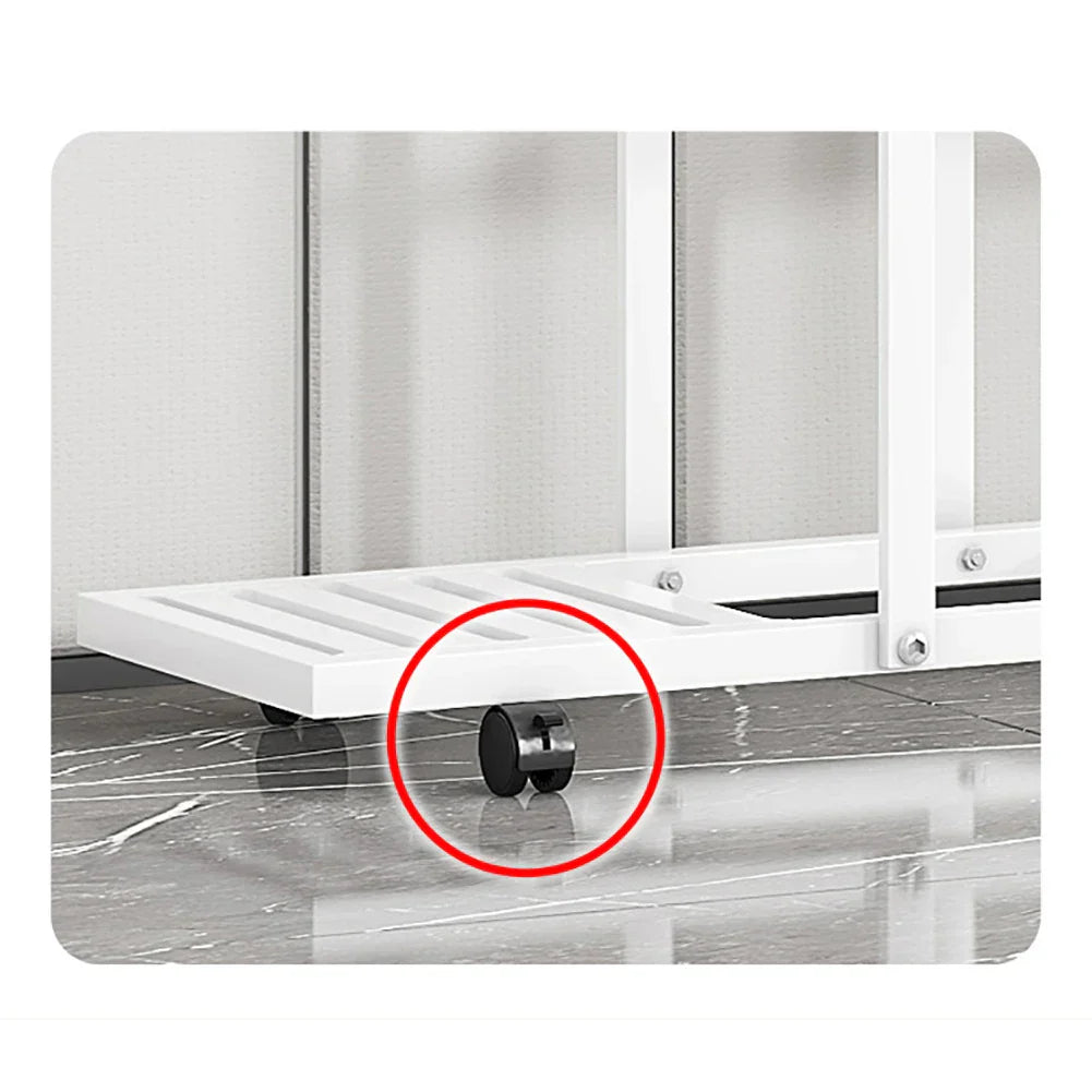 DecorBites™ Wrought Iron Plant Stand with Wheels
