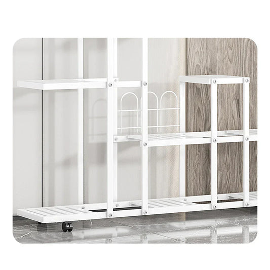 DecorBites™ Wrought Iron Plant Stand with Wheels